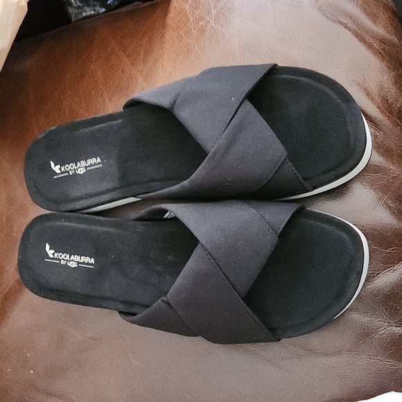 NEW KOOLABURRA CARENZA BU UGG BLACK 9M SLIDE ON SANDALS 3063 - Picture 6 of 9
